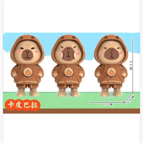 Brelok do Kluczy Kapibara w Bluzie 9,5cm - 12 sztuk