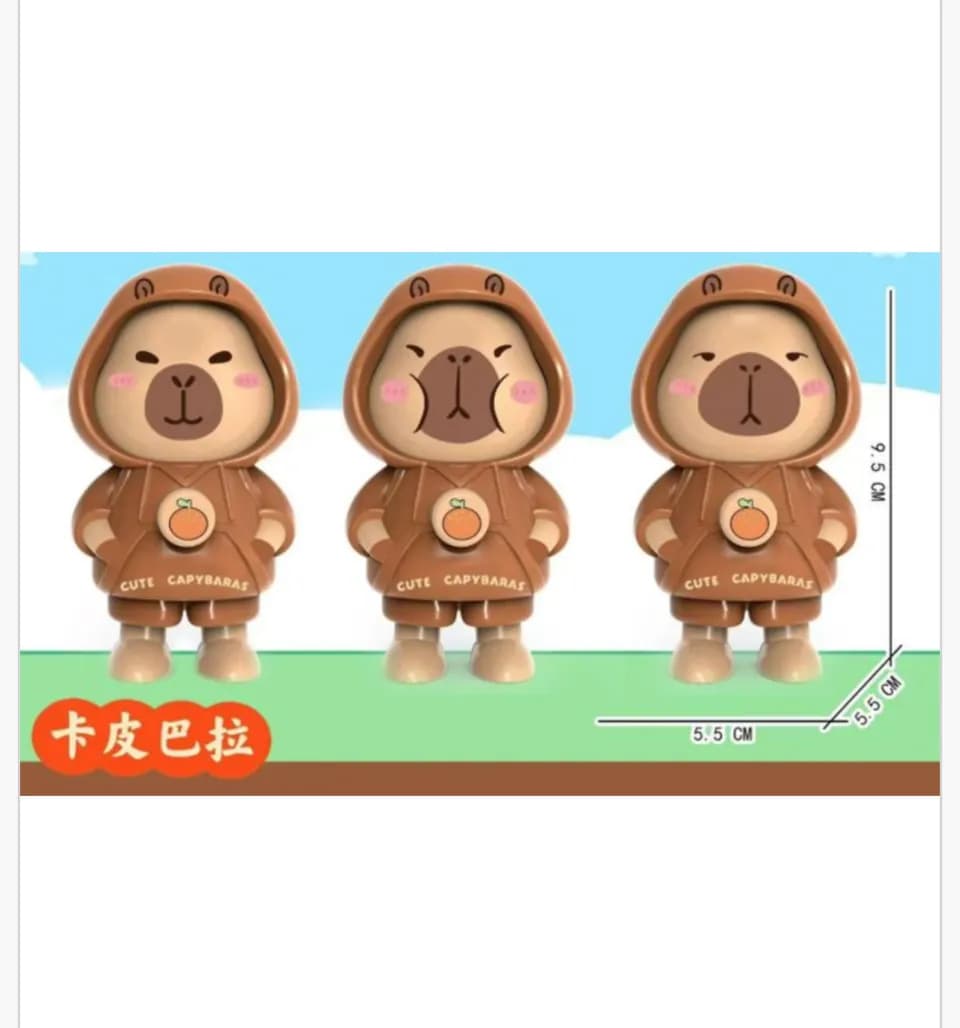 Brelok do Kluczy Kapibara w Bluzie 9,5cm - 12 sztuk