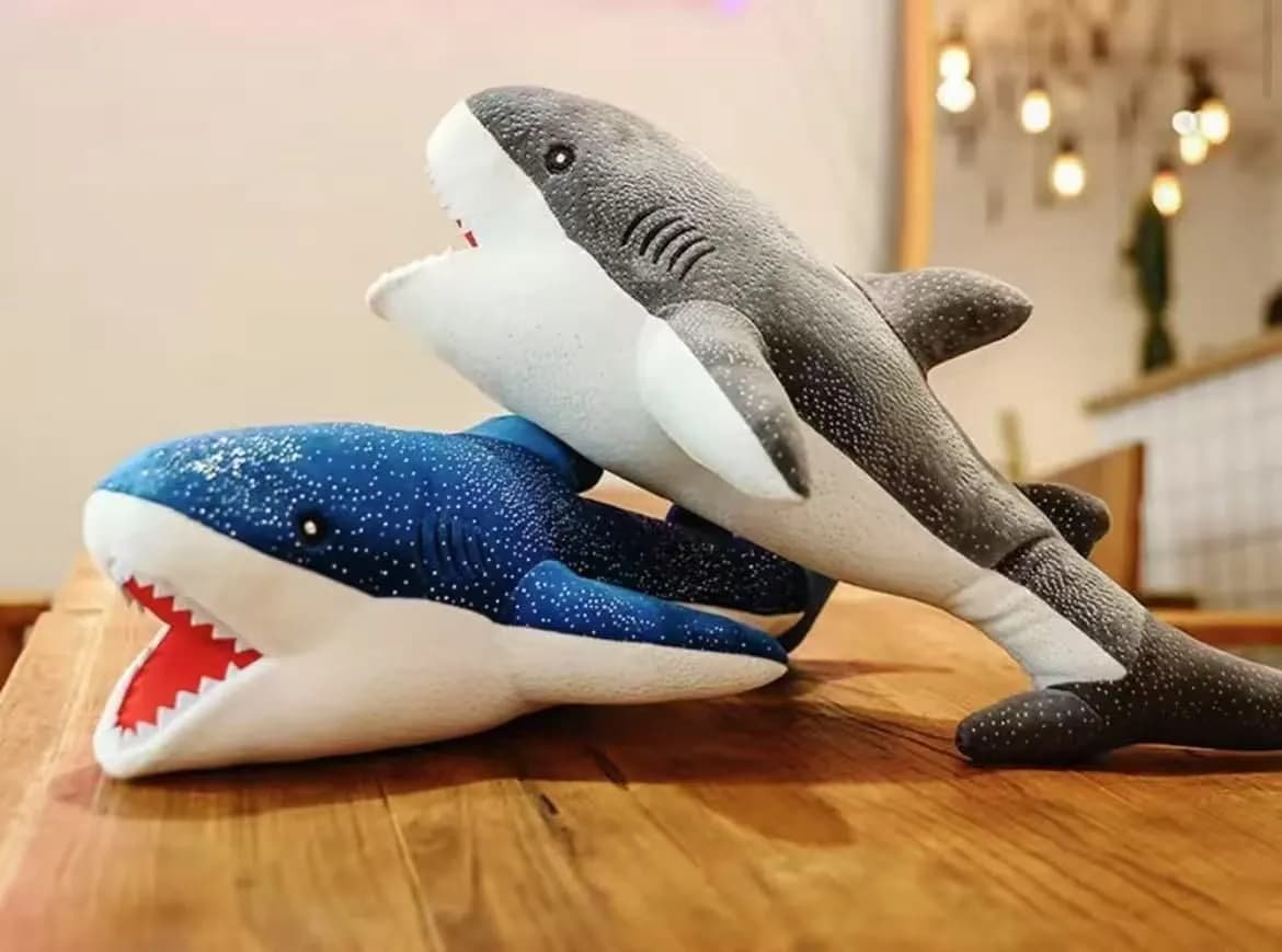 Maskotka Pluszowa Rekin 40cm - Mix Kolorów, Nakrapiany Wzór