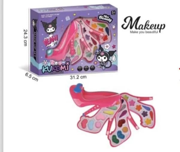 Zestaw Kosmetyczny Kuromi dla Dzieci - Pantofelek 31cm