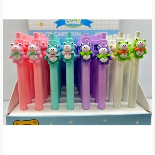 Długopis Cute Cartoon z figurką zwierzątka, mix kolorów, 48 szt.