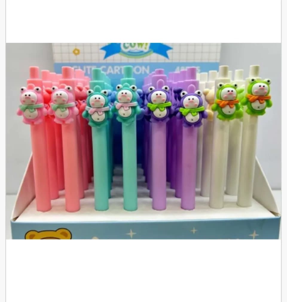 Długopis Cute Cartoon z figurką zwierzątka, mix kolorów, 48 szt.