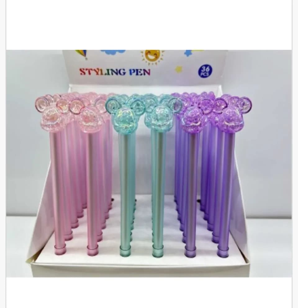 Długopis Styling Pen z brokatową głową misia 36 szt.