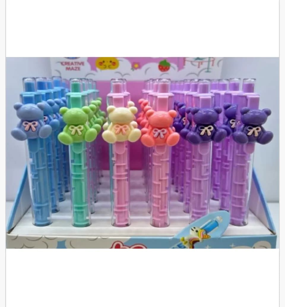 Długopis Creative Pen z labiryntem i figurką misia, 36 szt.