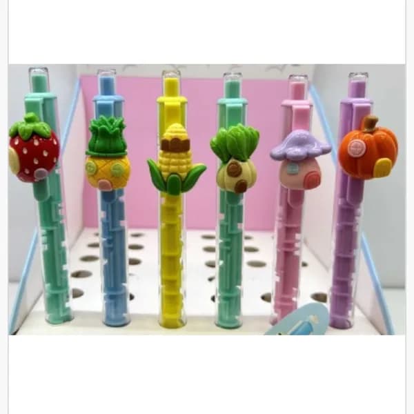 Długopis Creative Pen z figurką owoce i warzywa, zestaw 36 szt.