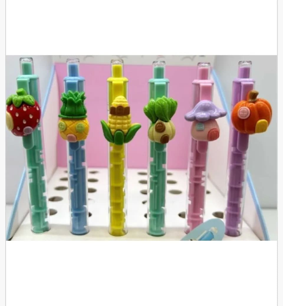 Długopis Creative Pen z figurką owoce i warzywa, zestaw 36 szt.