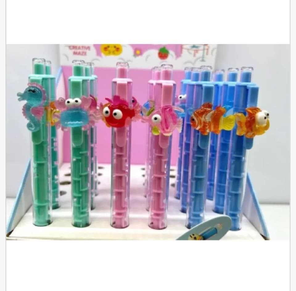 Długopis Creative Maze z labiryntem i figurkami morskimi, 36 szt.