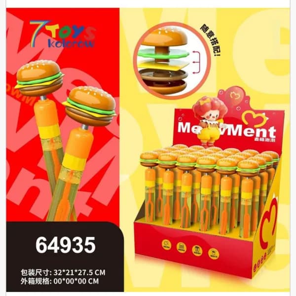 Miecz na Bańki Mydlane Hamburger 24 szt. 32x27.5 cm