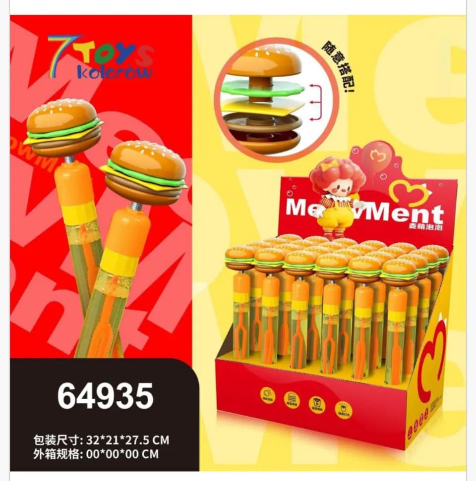 Miecz na Bańki Mydlane Hamburger 24 szt. 32x27.5 cm