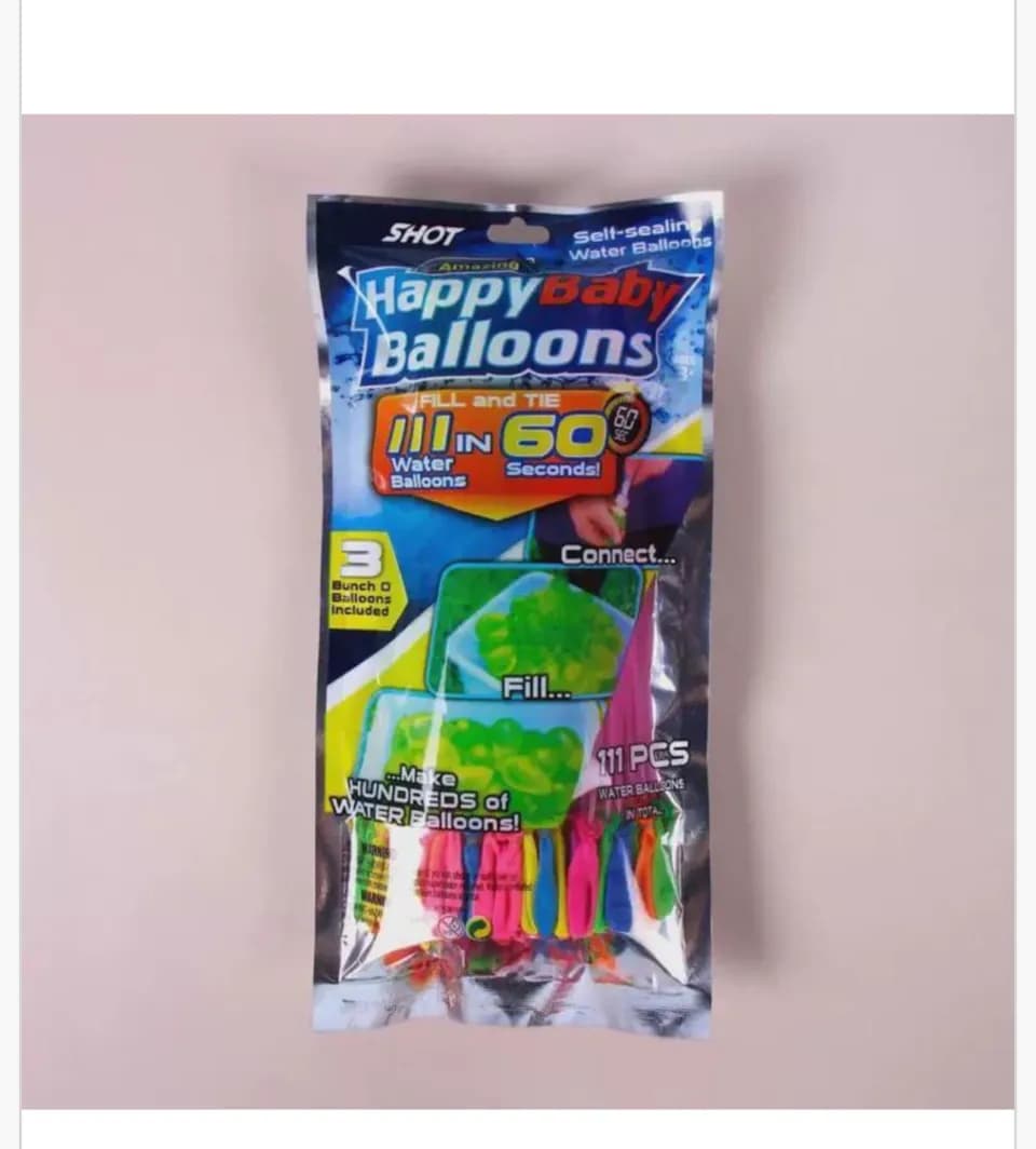 Zestaw Balony Wodne 111PCS Happy Baby Szybkie Napełnianie