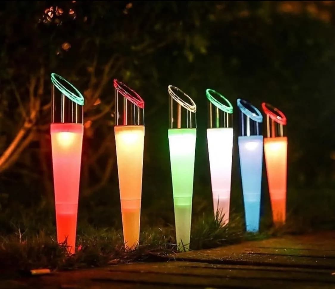 Ogrody Lampka Dekoracja Solarna RGB, Zestaw 6 szt. PK17059