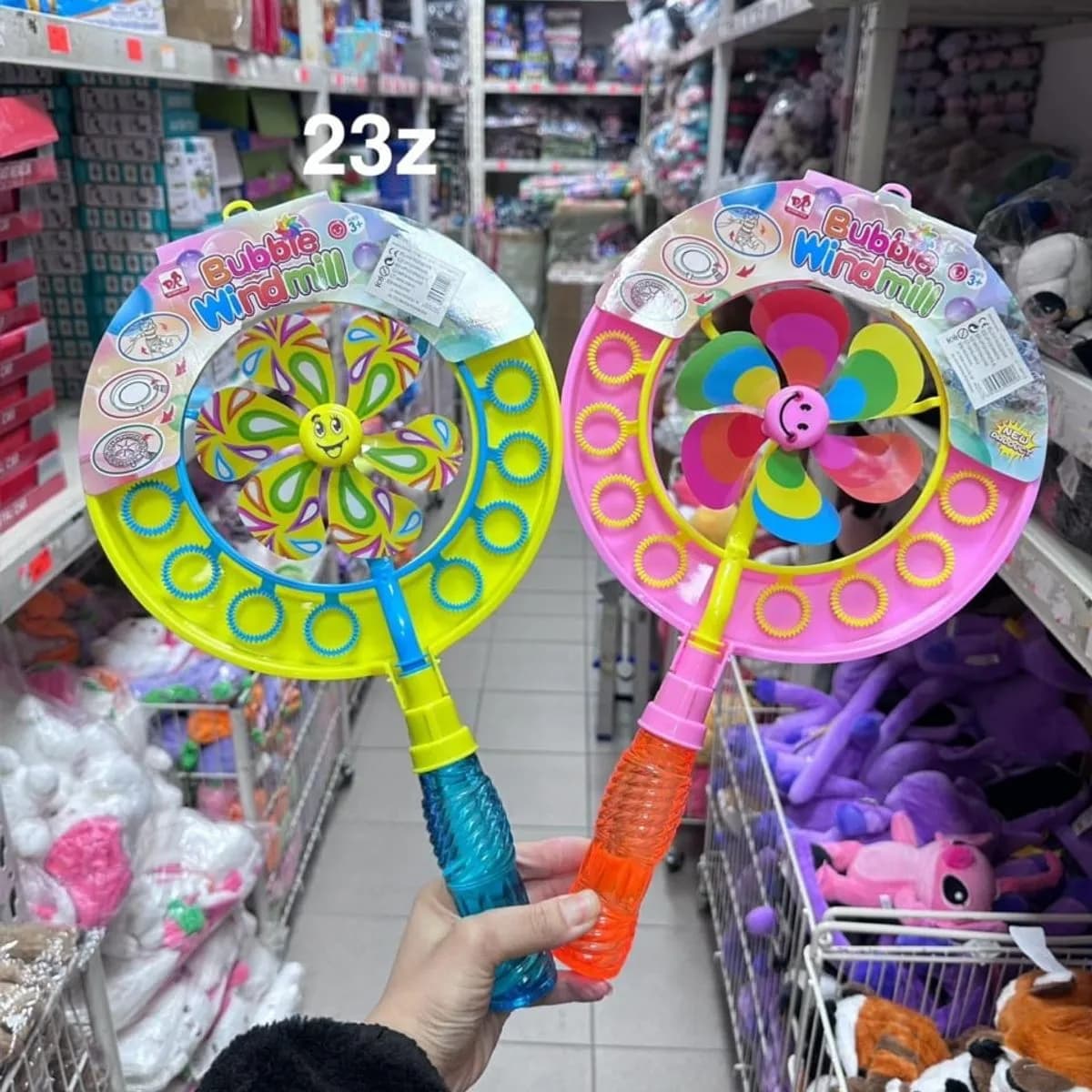 Miecz na Bańki Mydlane z Wiatraczkiem Bubble Windmill 6szt Mix