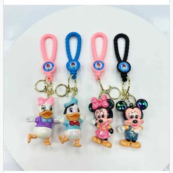 Brelok do Kluczy Postacie Bajkowe Perłowe z Paskiem, 24 szt.