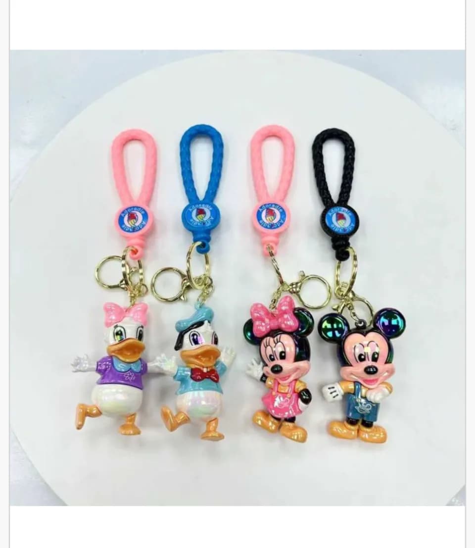 Brelok do Kluczy Postacie Bajkowe Perłowe z Paskiem, 24 szt.