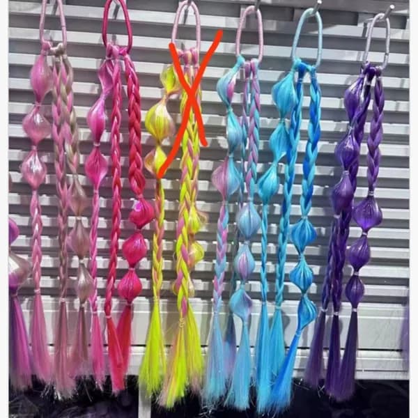 Kolorowe Warkocze Doczepiane na Gumce Debata o Perukach Mix 12 szt.