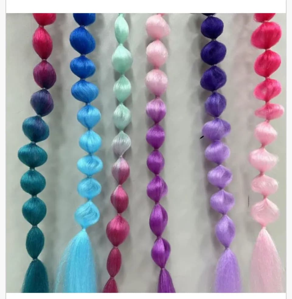 Kolorywy Warkocz Syntetyczny Bubble Braid 24szt