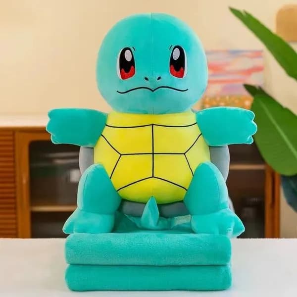 Maskotka Żółw Squirtle z Kocykiem Pluszowy Zestaw 2w1