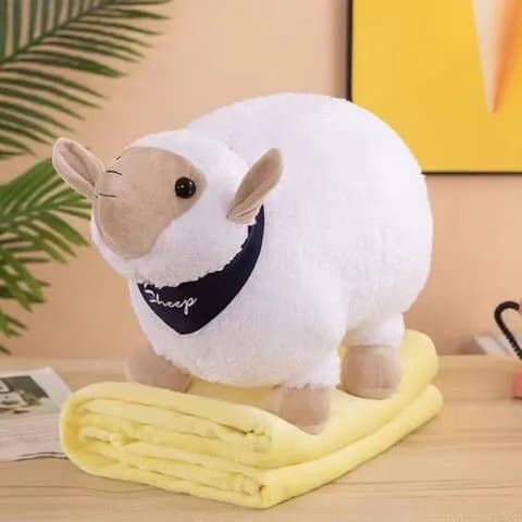 Maskotka Owieczka Biała z Żółtym Kocykiem PK17189