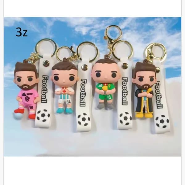 Brelok do Kluczy Piłkarz Football Figurka Gumowa, 24 szt.