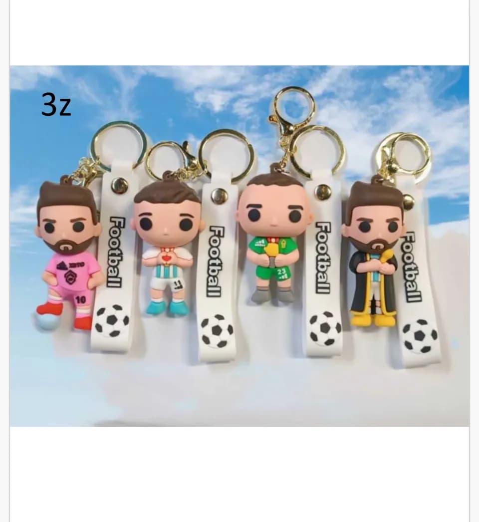 Brelok do Kluczy Piłkarz Football Figurka Gumowa, 24 szt.