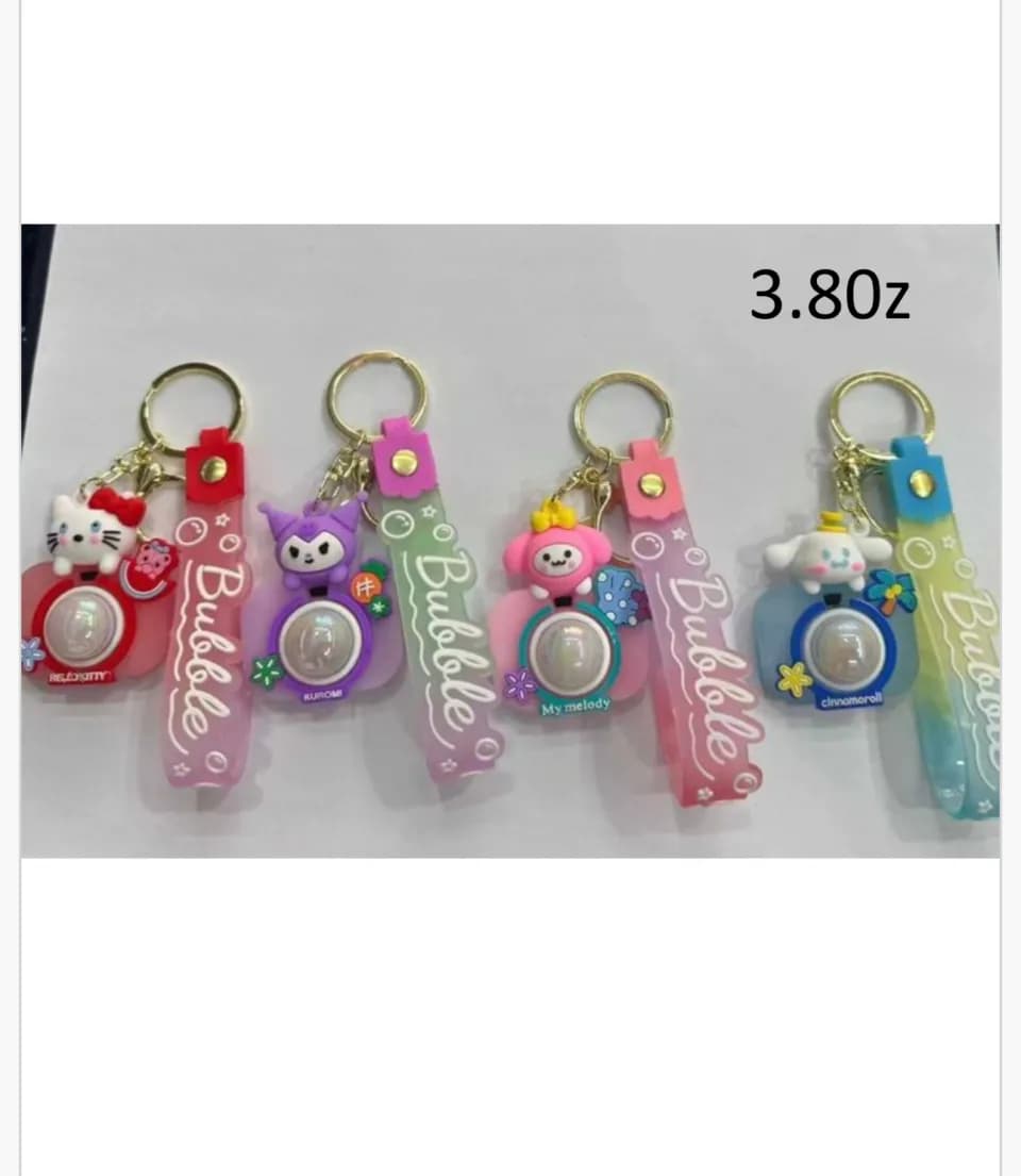 Brelok do Kluczy Postacie Sanrio Bubble Aparat Miks 24szt
