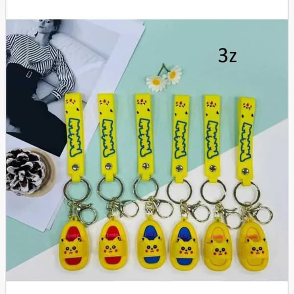 Brelok do Kluczy Żółta Postać w Klapku ze Smyczą 24szt