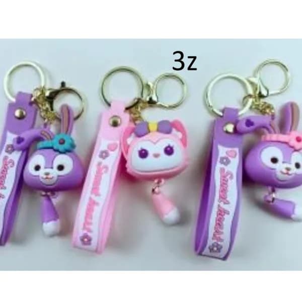 Brelok do Kluczy Gumowy Figurka Królik i Kot Mix 24 szt.