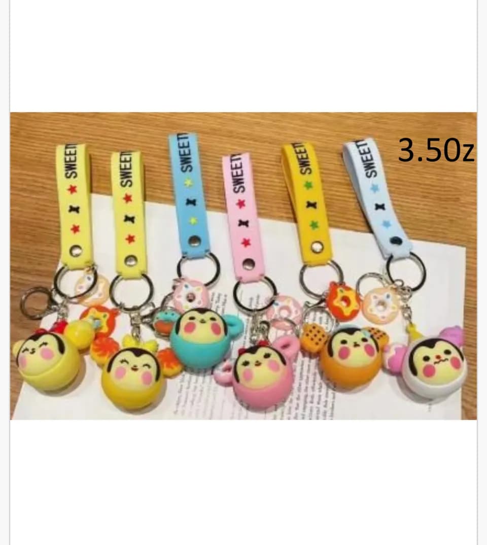 Brelok do Kluczy Silikonowy Sweety Postacie 24 szt.