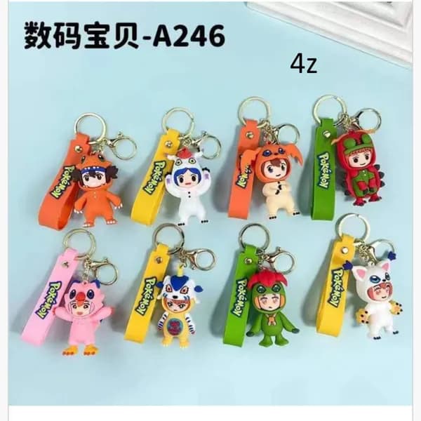 Brelok do Kluczy Pokémon Figurka z Paskiem Mix Wzorów