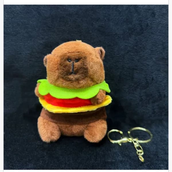 Brelok do Kluczy Kapibara Pluszowa Hamburger 12szt