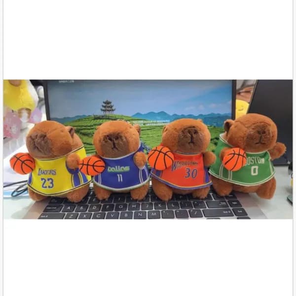 Brelok do Kluczy Kapibara Pluszowa Koszykarz NBA Mix 12szt