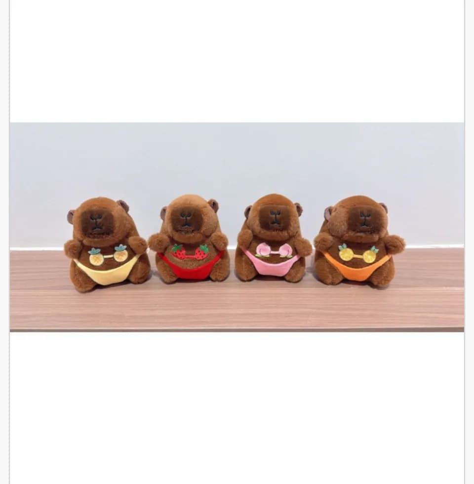 Brelok do Kluczy Kapibara w Bikini Owocowym, Mix Wzorów