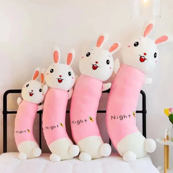 Maskotka Pluszowa Królik Poduszka 120cm Różowa Night