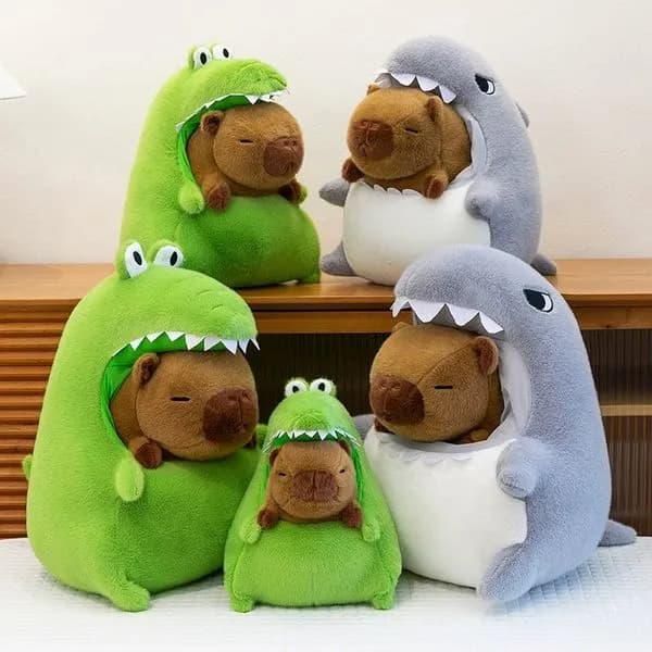 Maskotka Pluszowa 50cm Kapibara w Przebraniu Rekina i Krokodyla