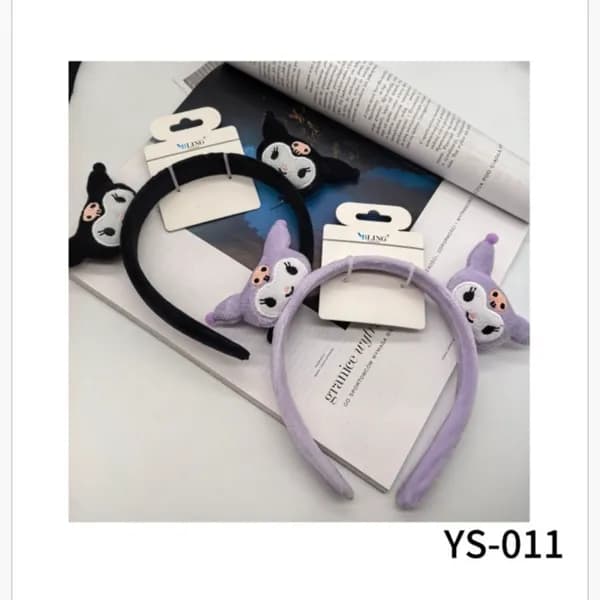 Opaska do włosów pluszowa z uszami BLING Y S-011 - 24 szt.