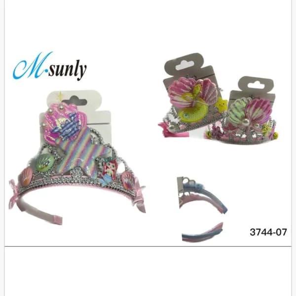 Opaska do włosów tiara syrenka M-sunly, 24 szt. 3744-07