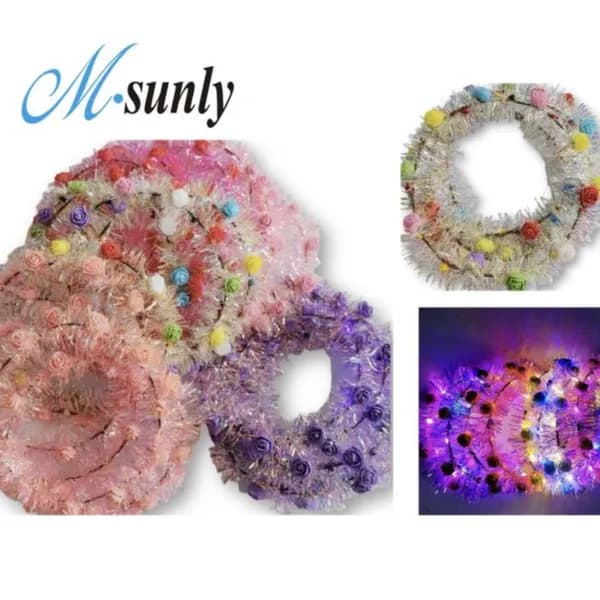 Opaska do Włosów LED Wianek Kwiatowy M-sunly 24szt