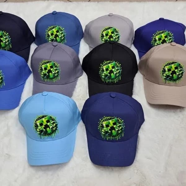 Czapka z daszkiem dla dzieci 54-56cm wzór Creeper Mix kolorów