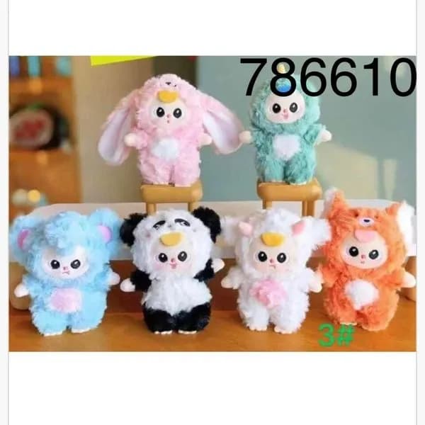 Brelok do Kluczy Pluszowy Zwierzątka w Kostiumach Mix 12szt