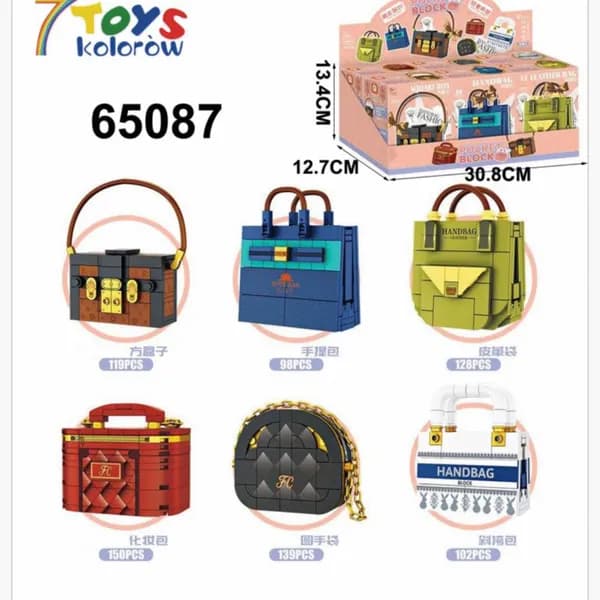 Zabawki Klocki Torebki Pocket Block 6 szt. Mix Wzorów