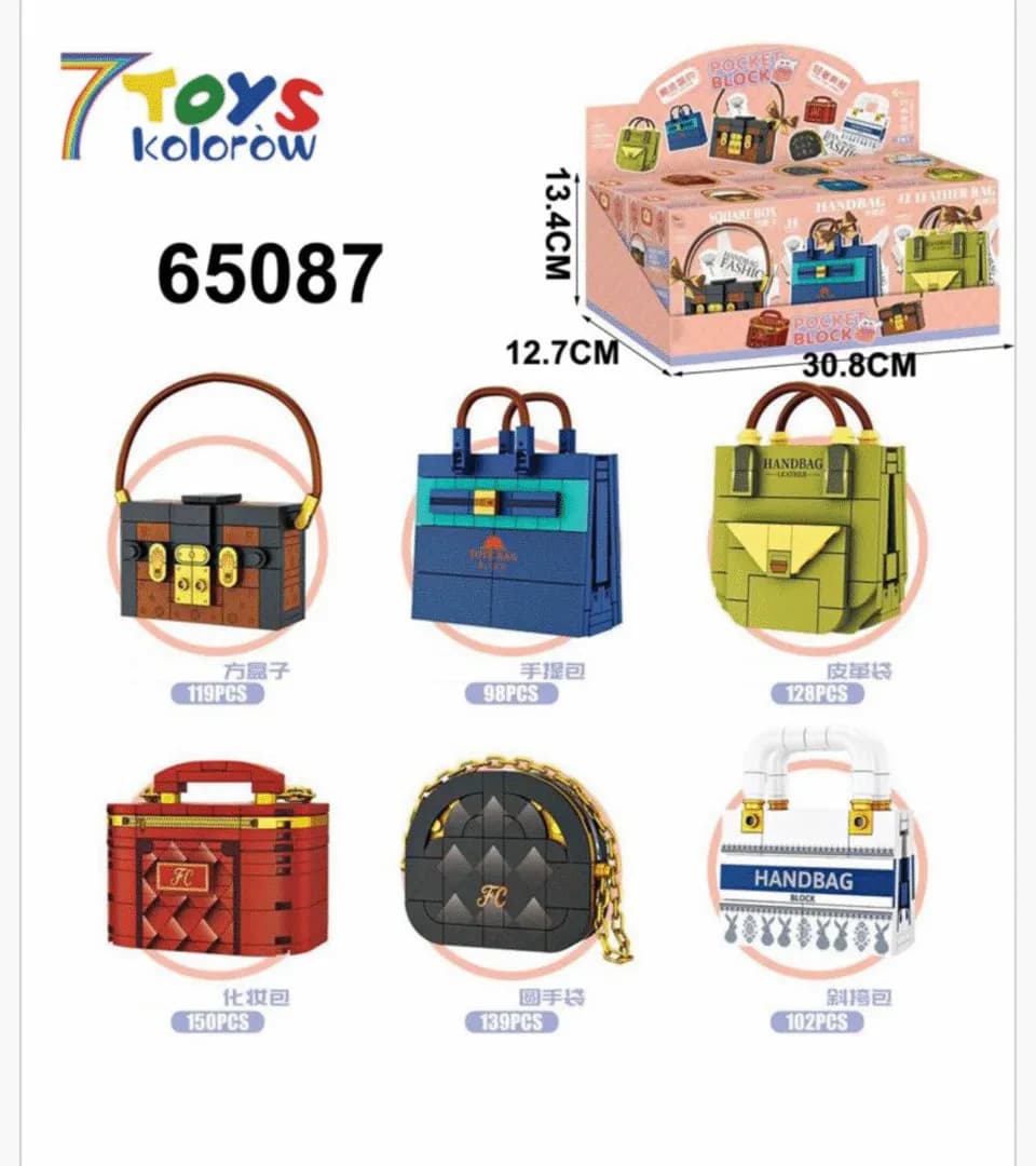 Zabawki Klocki Torebki Pocket Block 6 szt. Mix Wzorów