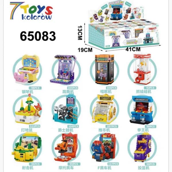 Zabawki Klocki Mini Automaty do Gier Pocket Block 12 szt.