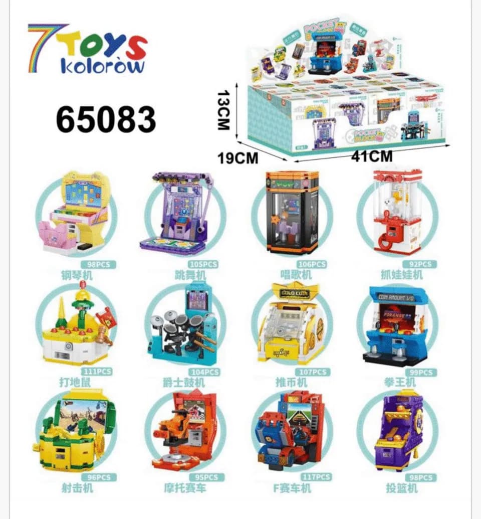 Zabawki Klocki Mini Automaty do Gier Pocket Block 12 szt.