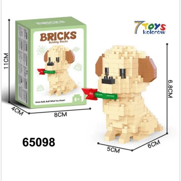 Zabawki Klocki Mikro Piesek 6.8cm Figurka Konstrukcyjna