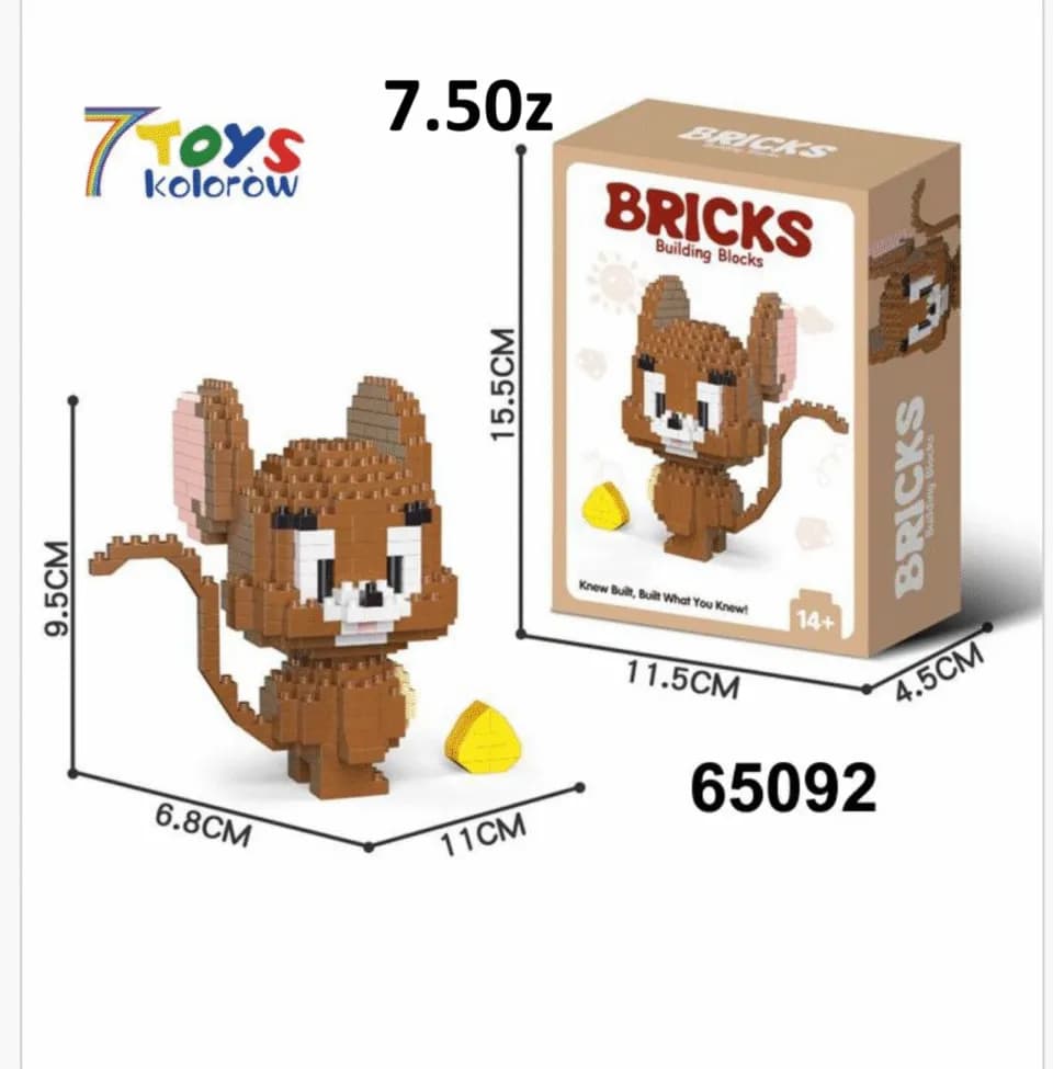 Zabawki Klocki Mikro Figurka Myszka 9.5cm Model 65092