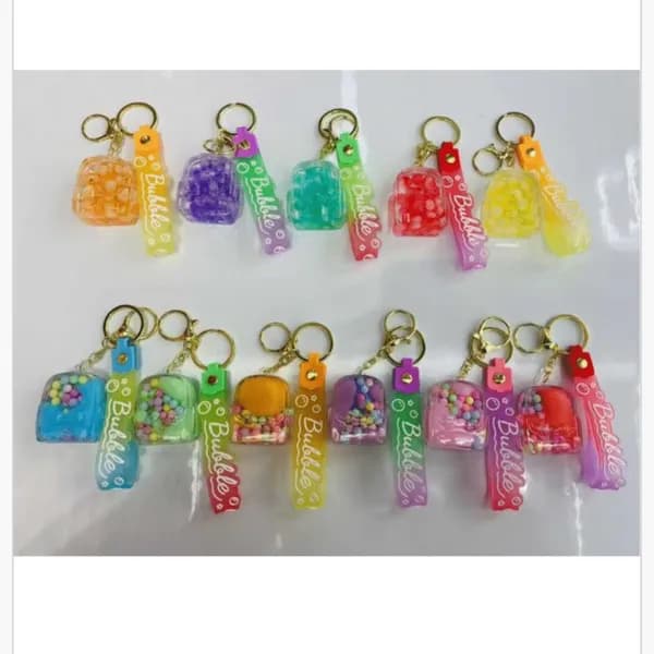 Brelok do Kluczy Bubble Plecaczek z Koralikami Mix 24 szt.