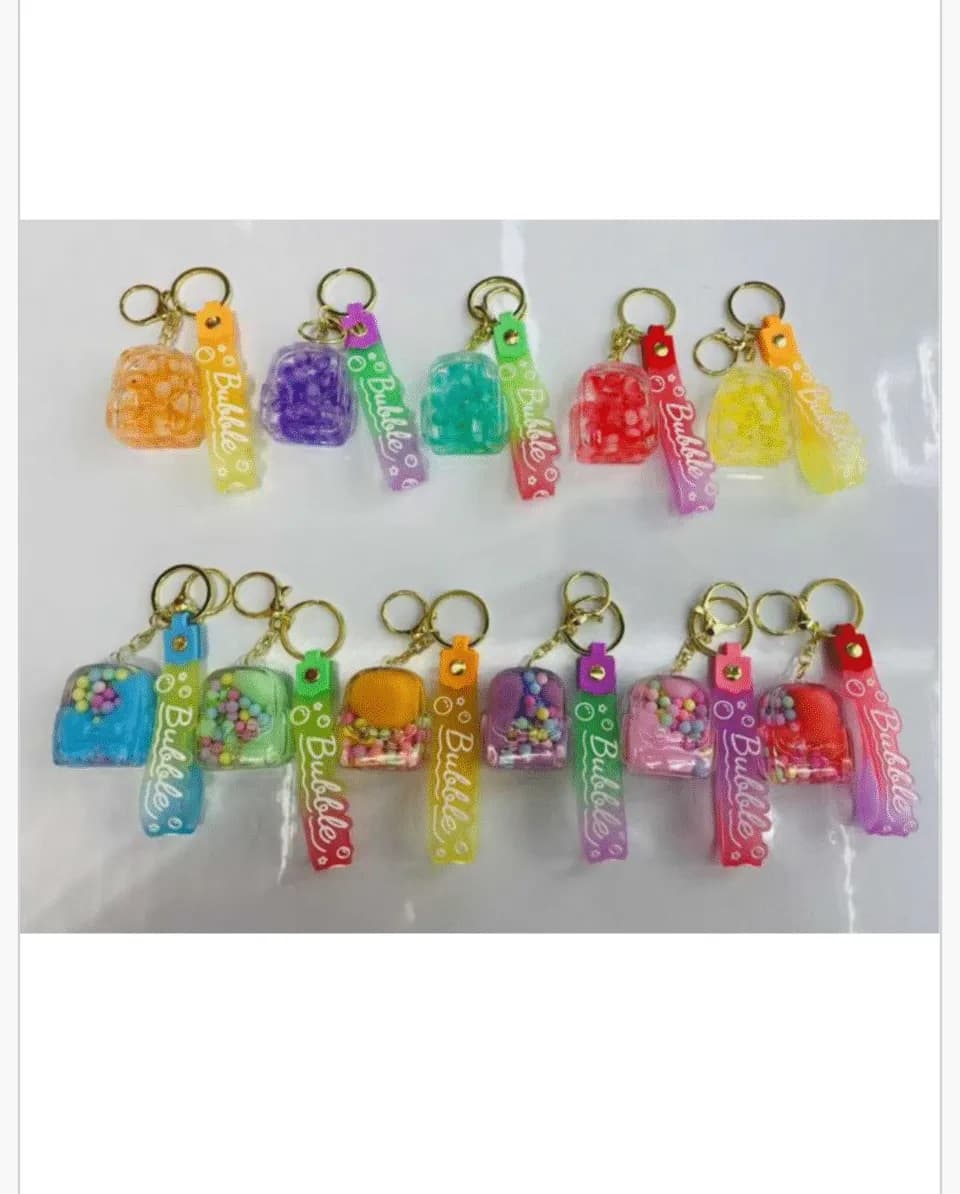 Brelok do Kluczy Bubble Plecaczek z Koralikami Mix 24 szt.