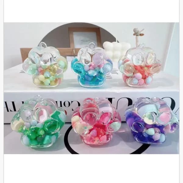 Brelok do Kluczy Łapka z Kolorowymi Kuleczkami 24 szt.