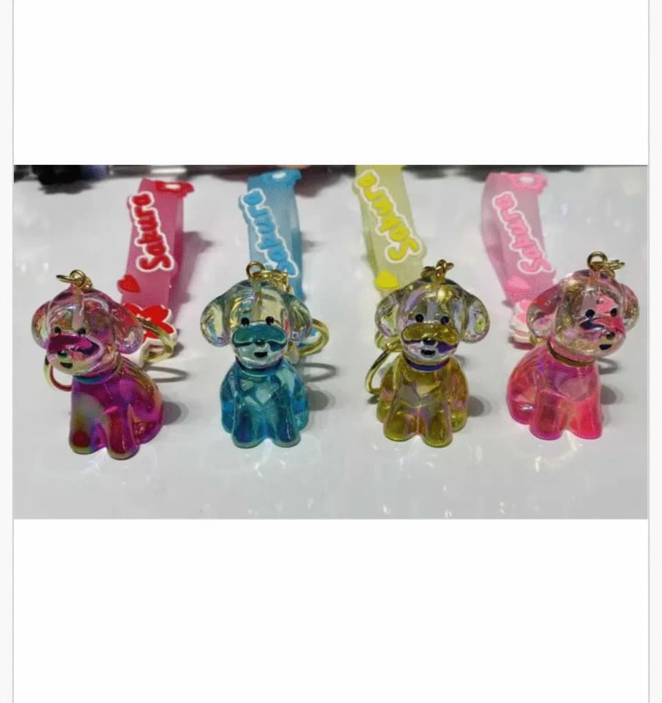 Brelok do Kluczy Piesek Holograficzny Sakura 24 szt.