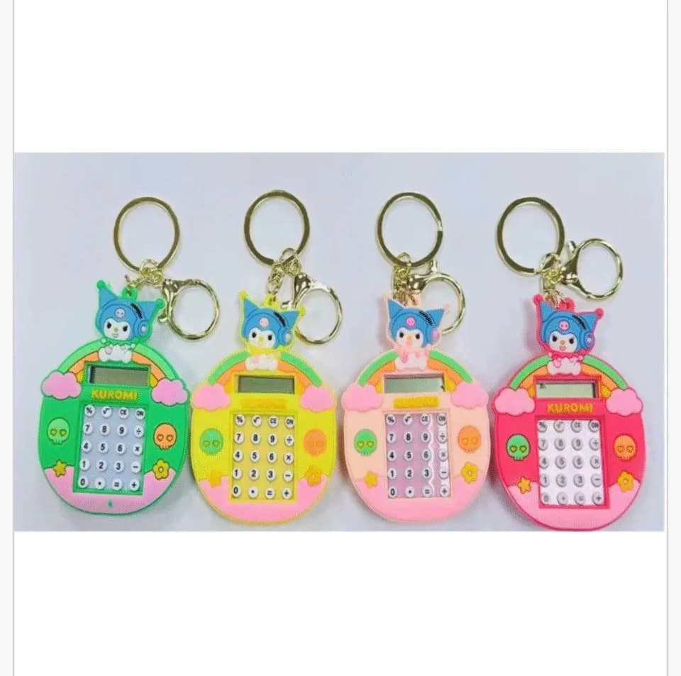Brelok do Kluczy z Mini Kalkulatorem Kuromi Mix Kolorów